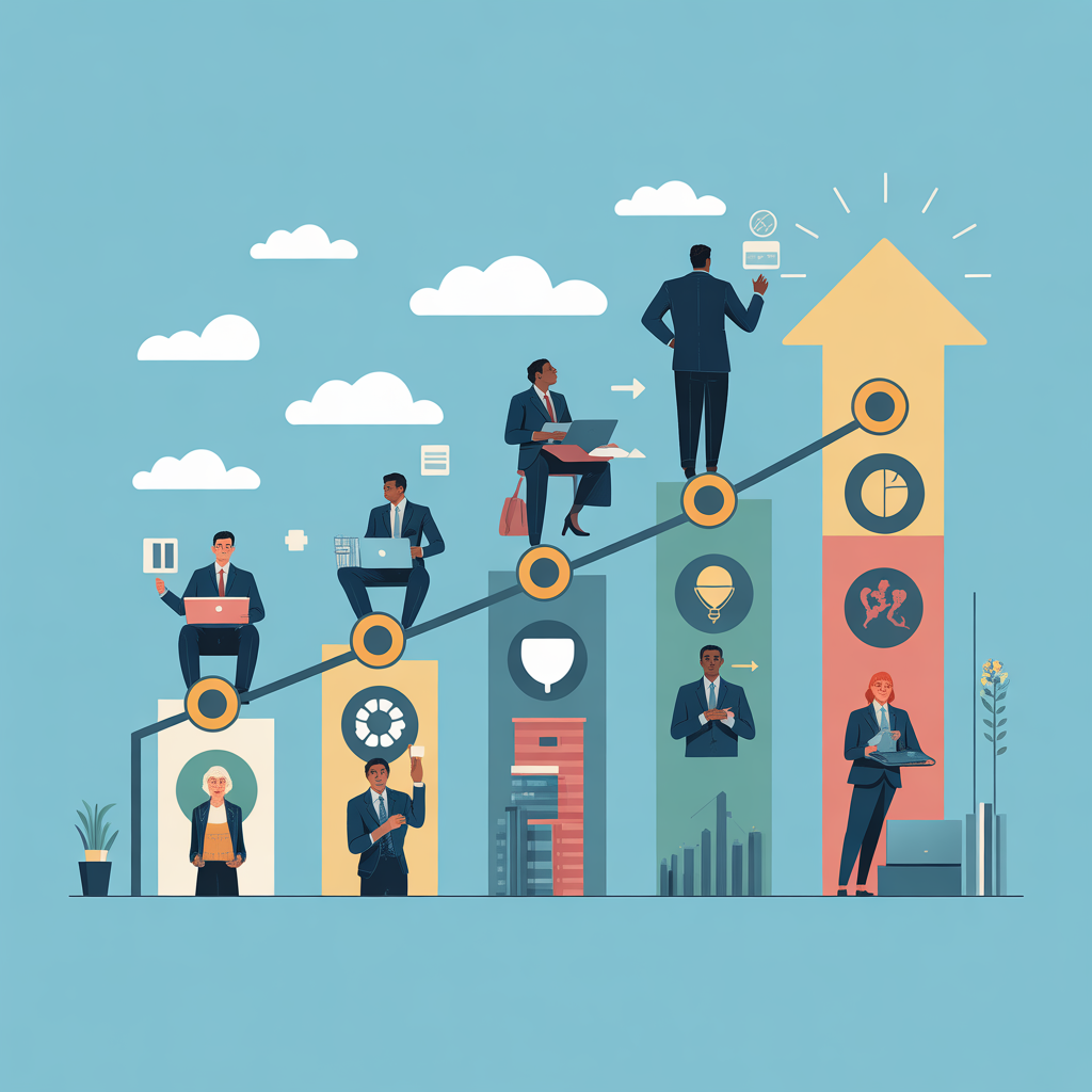 Illustration de l'histoire de l'entreprise de coaching